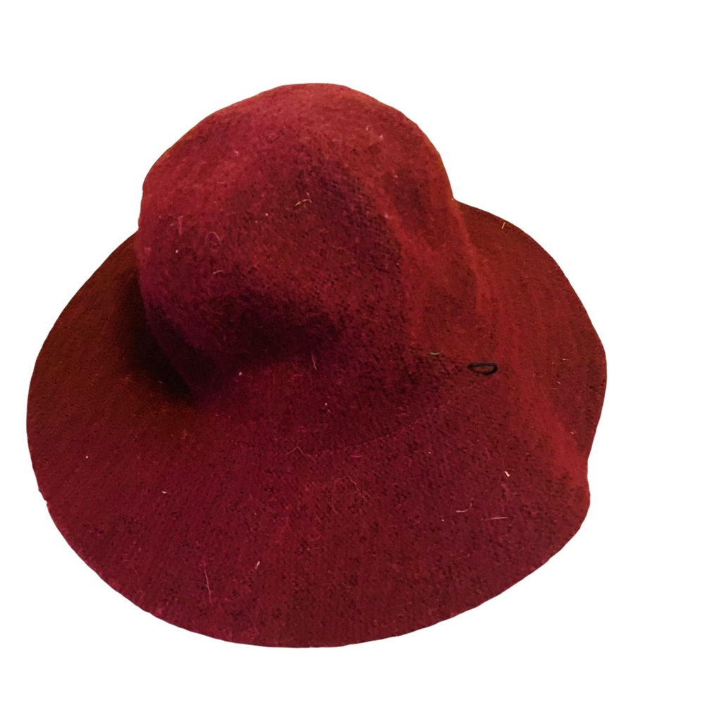 Dark Red 100% Wool Hat - Picture 1 of 4
